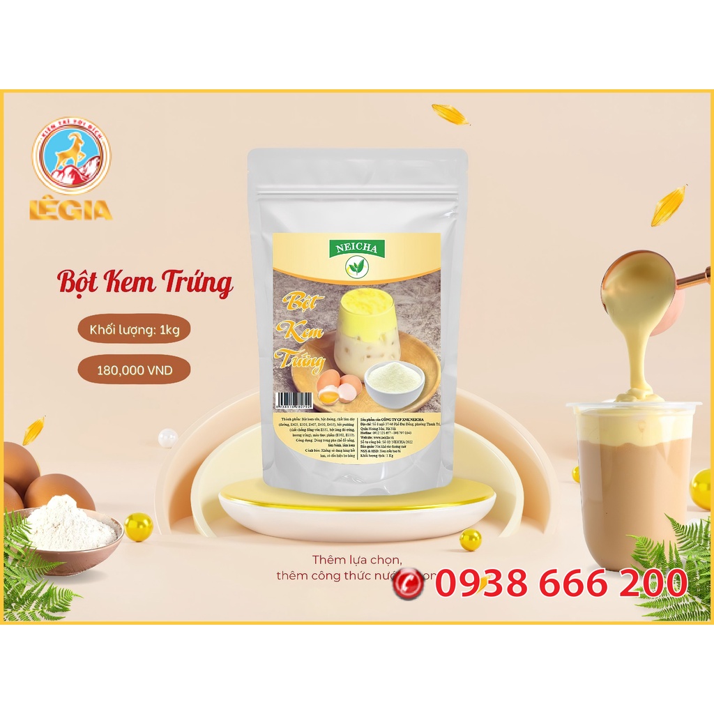 BỘT KEM TRỨNG NEICHA 1KG ( Nguyên Liệu Topping )