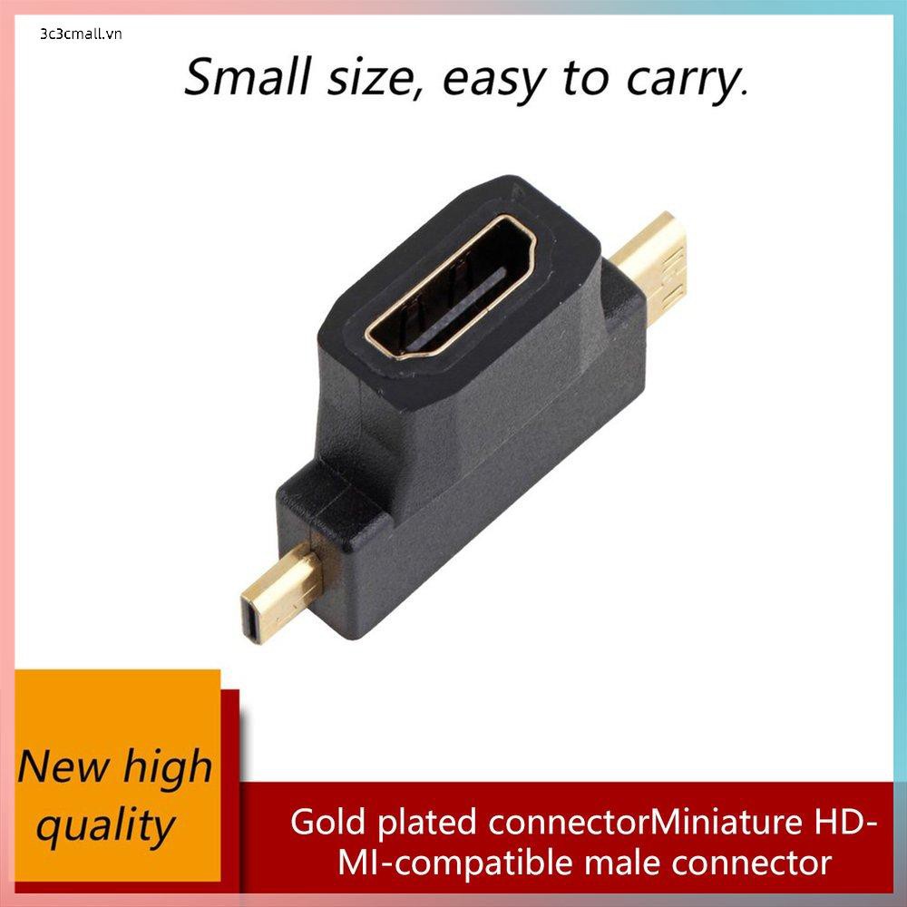 ✨chất lượng cao✨HDMI-compatible Female To Micro Male V1.4 90 Degree 2 In 1 Convertor Adapter