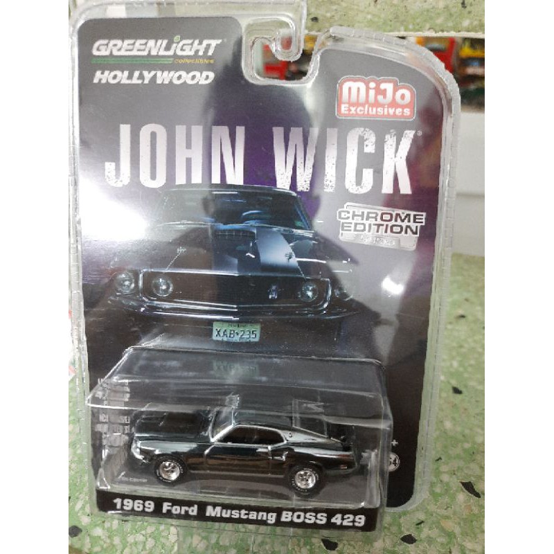 xe Greenlight 1969 Ford Mustang Boss 429 series JOHN WICK,  limited edition