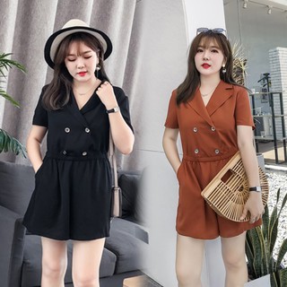 BOBEO003 - Bộ jumpsuit cổ vest cho người béo mập - Thời Trang Bigsize