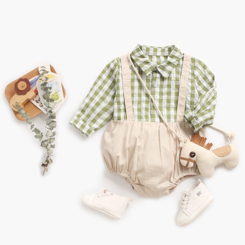 Bộ Áo Liền Quần Bằng Cotton In Hoa Thời Trang Dành Cho Bé Trai Gái 0042