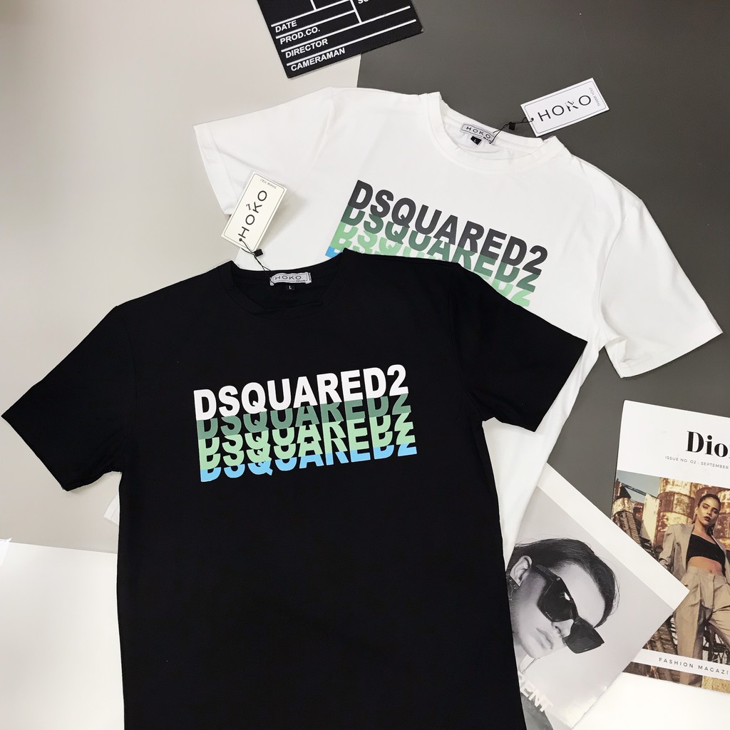 Áo phông Nam Nữ 🔅FULL SIZE🔅 Áo T shirt Dsquared logo 3D gương, chất vải mềm mịn, dày dặn Size M-L-XL-XXL 45-75kg
