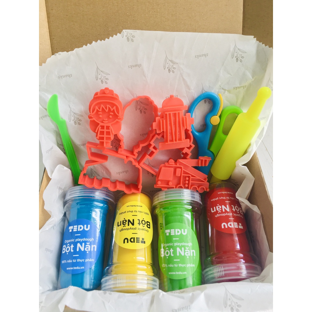 Combo bột nặn đất nặn an toàn TEDU quà tặng 179 - Khuôn chủ đề