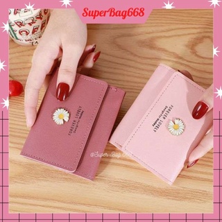 Ví nữ ngắn ❤️freeship❤️ ví mini đựng tiền hoa cúc họa mi spb 185