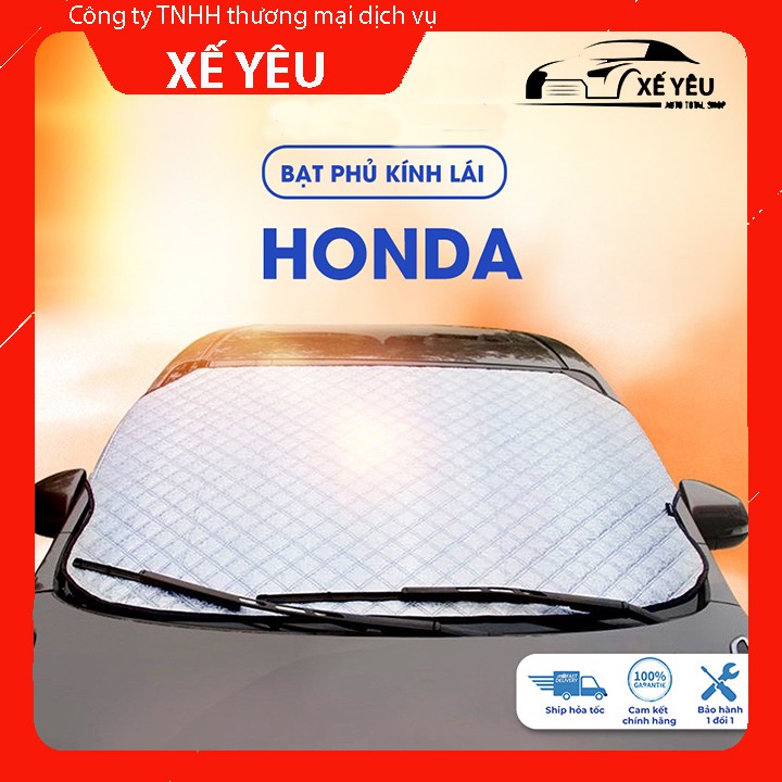 Bạt phủ kính lái Honda city brv crv hrv pilot jazz civic accord cách nhiệt 4 lớp tráng bạc chống nắng bảo vệ xe ô tô