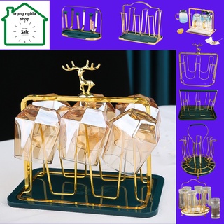 Khay úp cốc kèm bộ hứng nước tiện dụng,giá úp ly,úp cốc cao cấp nhiều mẫu mã sang trọng
