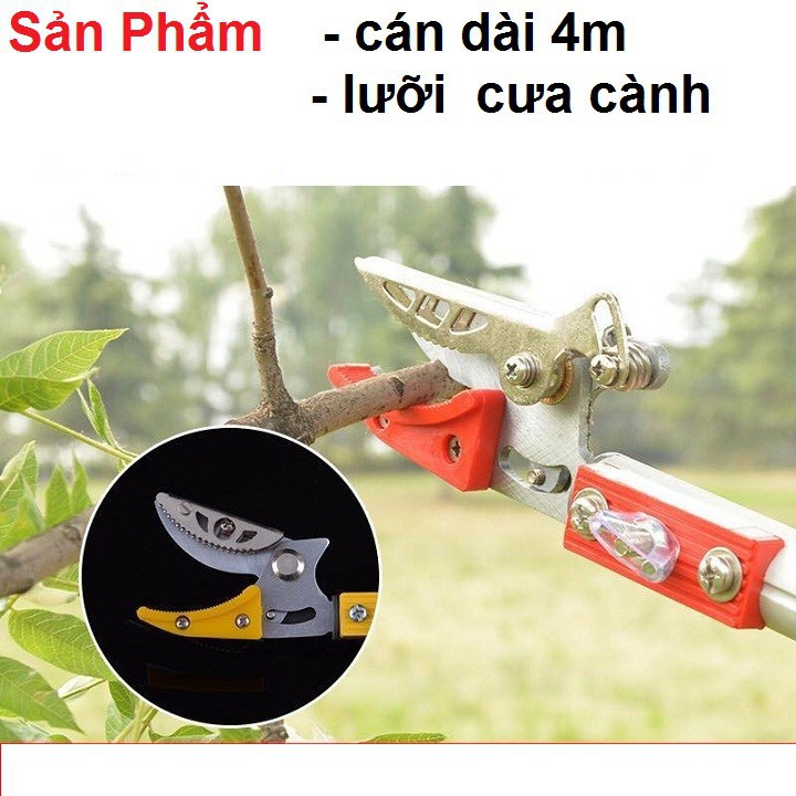 Kéo cắt cành hái hoa quả trên cao đa năng dài 4 mét