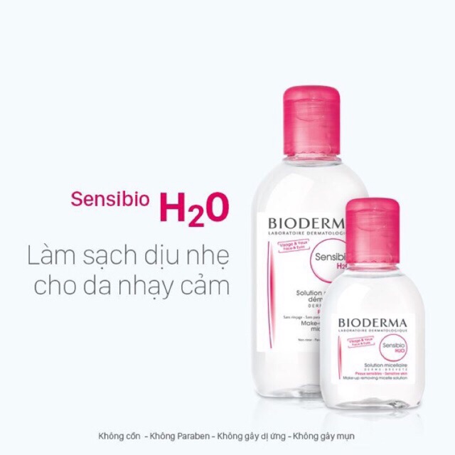 Tẩy trang Bioderma Pháp 500ml Hồng