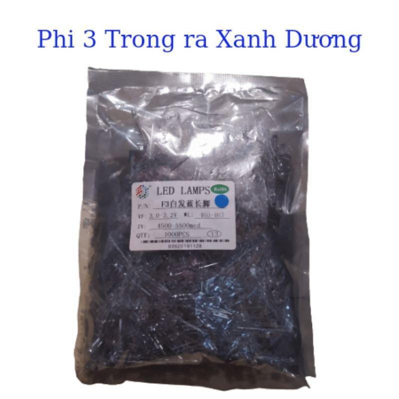 Gói 1000C LED Trong Phi 3 Nhiều Màu 2.0-3.2VDC Loại Tốt Loại Tốt