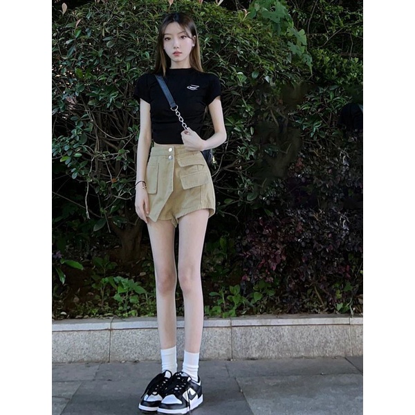 Áo Thun Ngắn Tay Ôm Dáng Phong Cách Mới Mùa Hè Cho Nữ