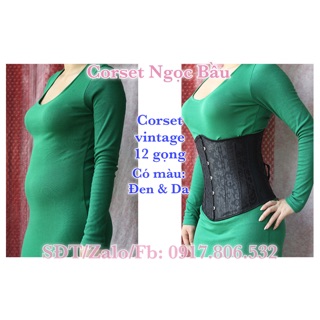 SALE 180k Corset Vintage Gấm 12 thanh định hình
