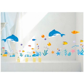 Decal dán tường mẫu cá đại dương