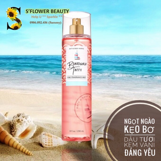 Xịt Thơm Toàn Thân Bath &amp; Body Works - Sunrise Sail | Sea Salt Lavender | Beachfront Blanket | Taffy | Hydrangeas