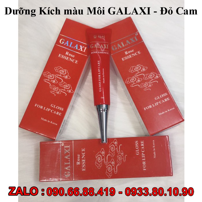 Set 3 tuýt Đỏ Cam- Dưỡng Kích màu Môi GALAXI 15ml sau phun xăm