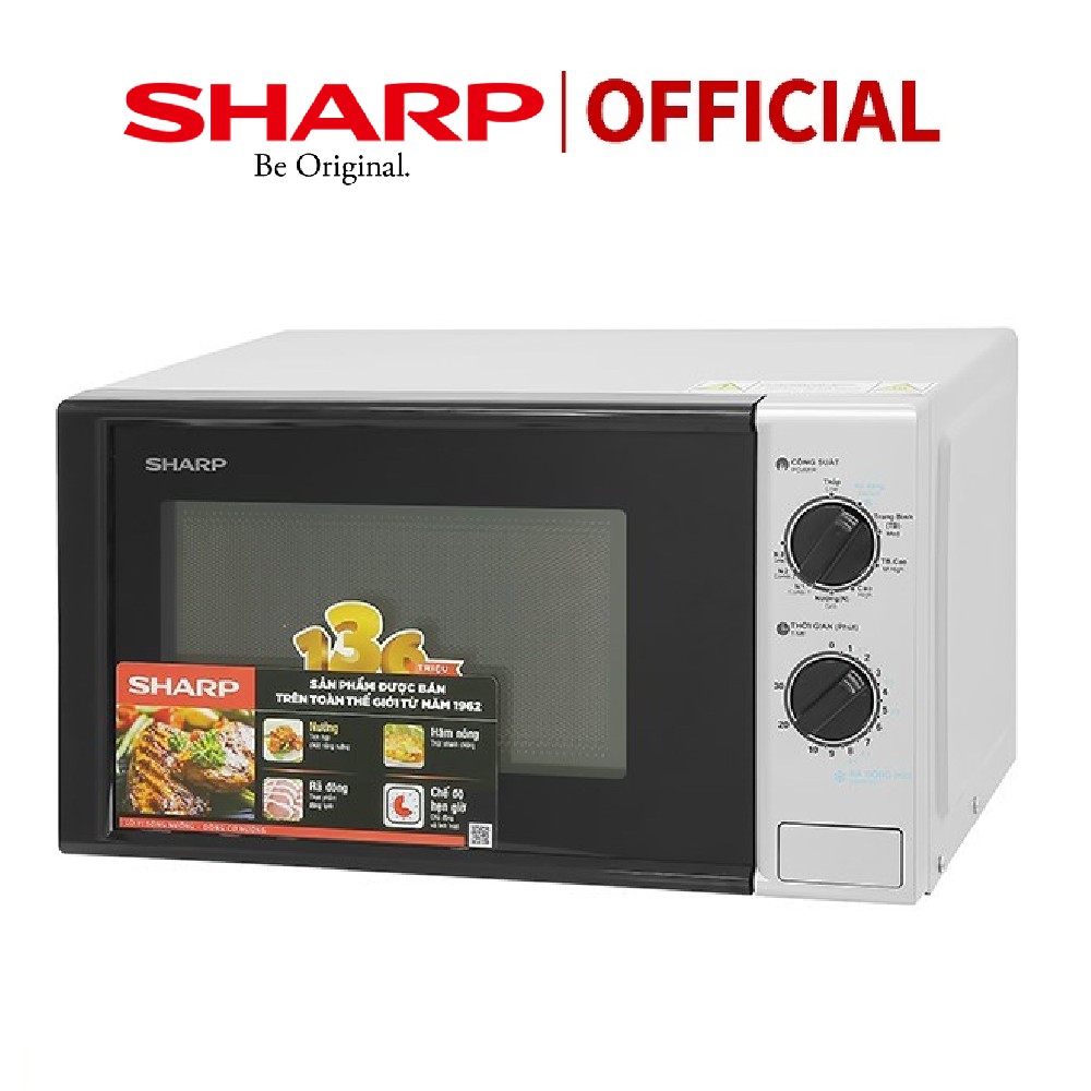 Lò Vi Sóng Cơ Sharp R-G225VN-BK 700W - Hàng Chính Hãng Bảo Hành 12 Tháng