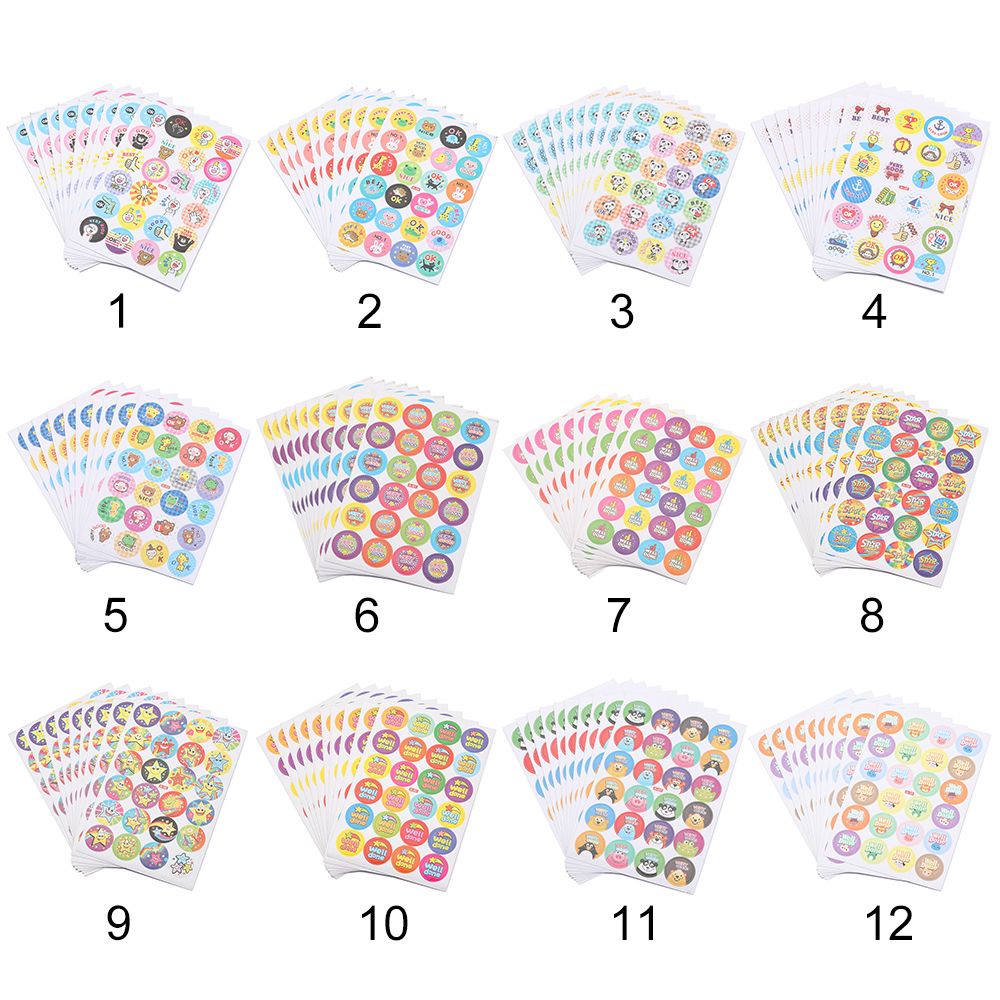 Bộ 240 miếng dán trang trí hình động vật hoạt hình cho bé