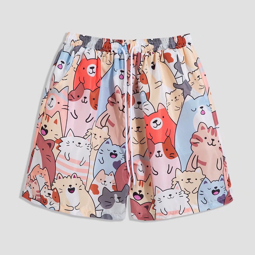 Bộ Áo Sơ Mi Tay Ngắn + Quần short Dáng Rộng Thời Trang Mùa Hè Hàn Quốc 2023 Cho Nam