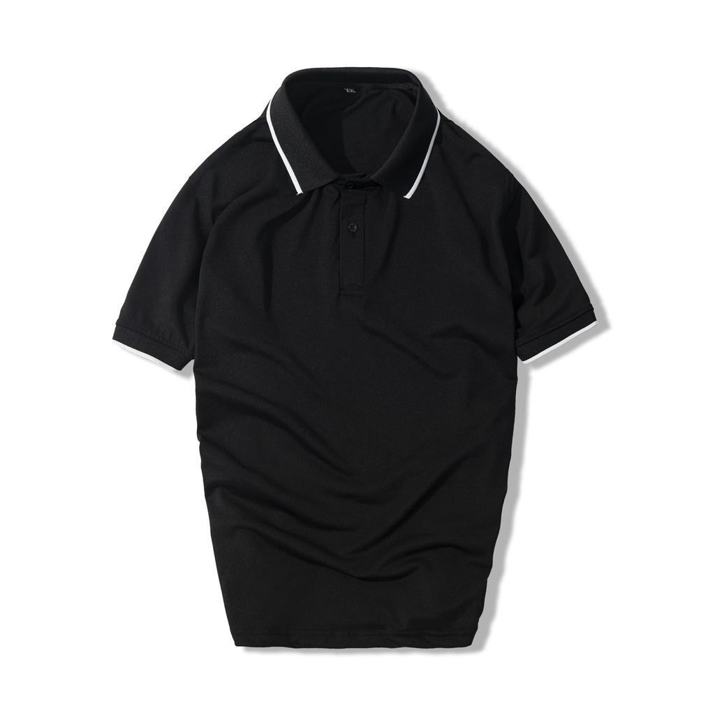 Áo thun polo nam có cổ kẻ sọc basic, Áo phông nam ngắn tay vải cá sấu cotton thời trang VINTINO PLV