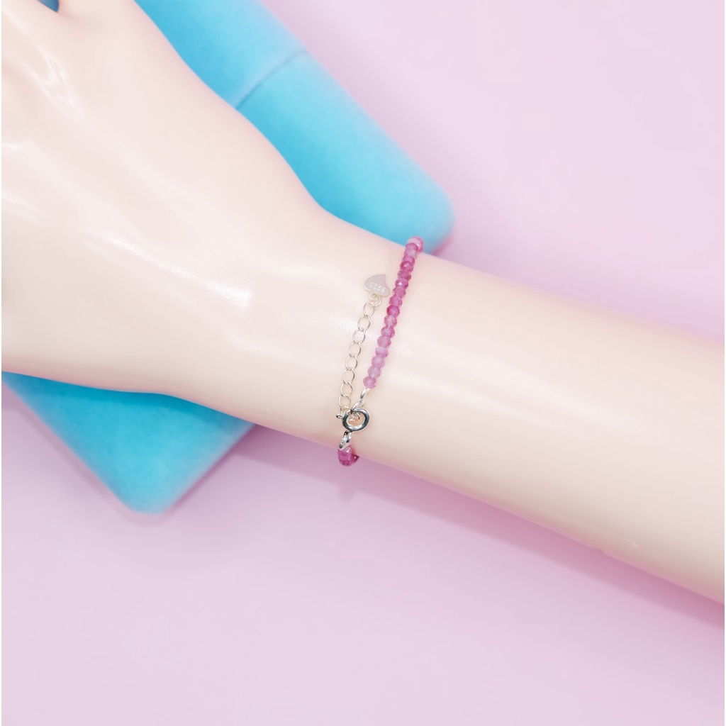 Vòng tay tourmaline hồng xinh xắn THIÊN NHIÊN UPCARA