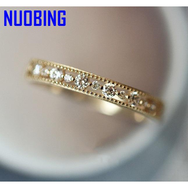 Dễ Thương Nhẫn Nữ Mạ Vàng 14k Đính Đá Thạch Anh Tím Sang Trọng