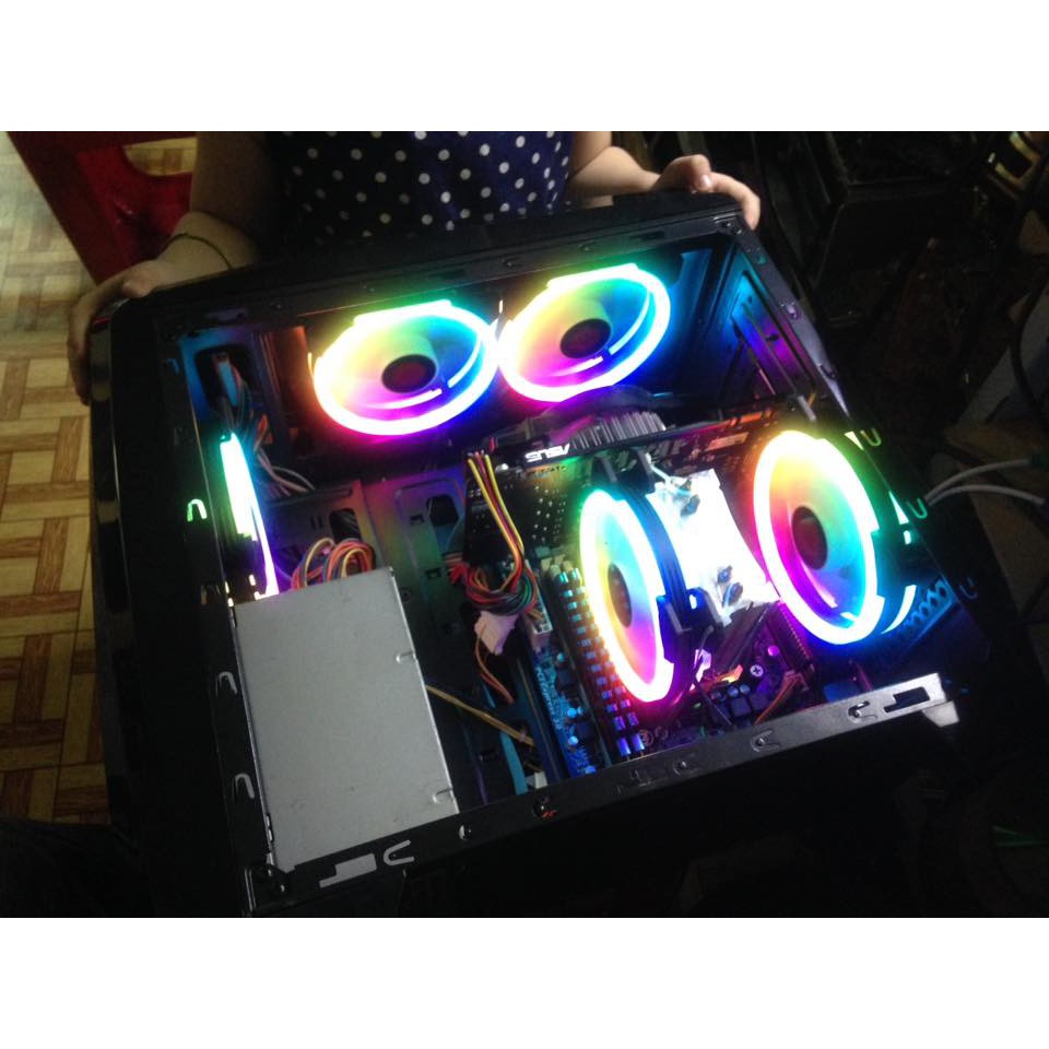 Bộ Máy Tính Chơi Mượt PUBG , FiFa4 LED RGB Siêu đẹp + Màn hình 20in (Tặng Phím,Chuột đủ bộ) | BigBuy360 - bigbuy360.vn