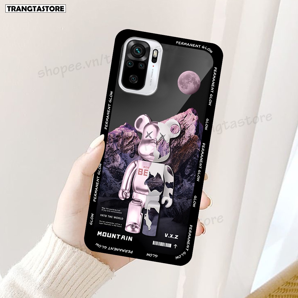 Ốp Xiaomi Redmi Note 10 4G/5G - Note 10s -  Note 10 Pro in hình gấu Bearbrick,Mountain,xanh,đen,đỏ giá rẻ