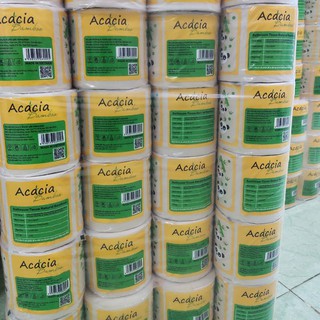 Giấy vệ sinh có lõi sợi tre 3 lớp ACACIA, lốc 3 cuộn trọng lượng 500g