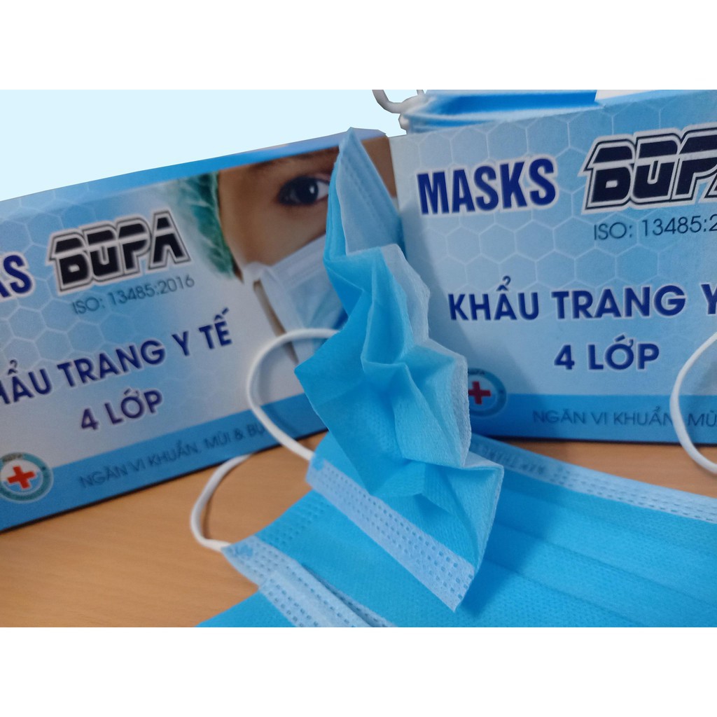 Khẩu Trang Y Tế BOPA Cao Cấp Loại 4 Lớp - hộp 50 cái chuẩn công ty | BigBuy360 - bigbuy360.vn