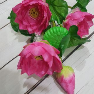 Cành hoa sen giả trang trí
