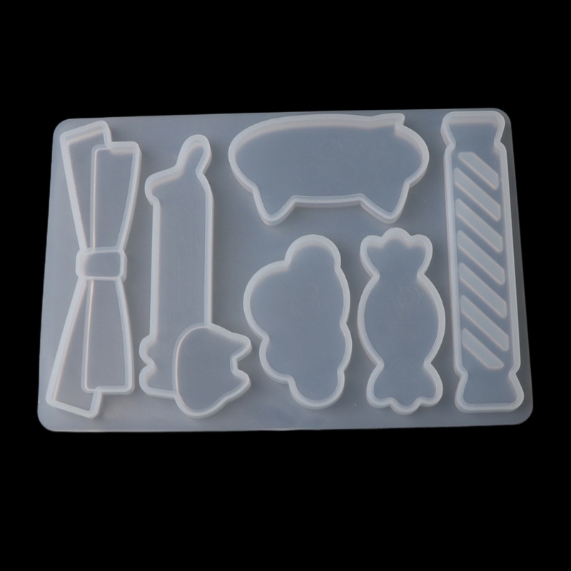 [Hàng mới về] Khuôn silicone đổ resin epoxy tạo hình làm kẹp tóc trang sức pha lê DIY