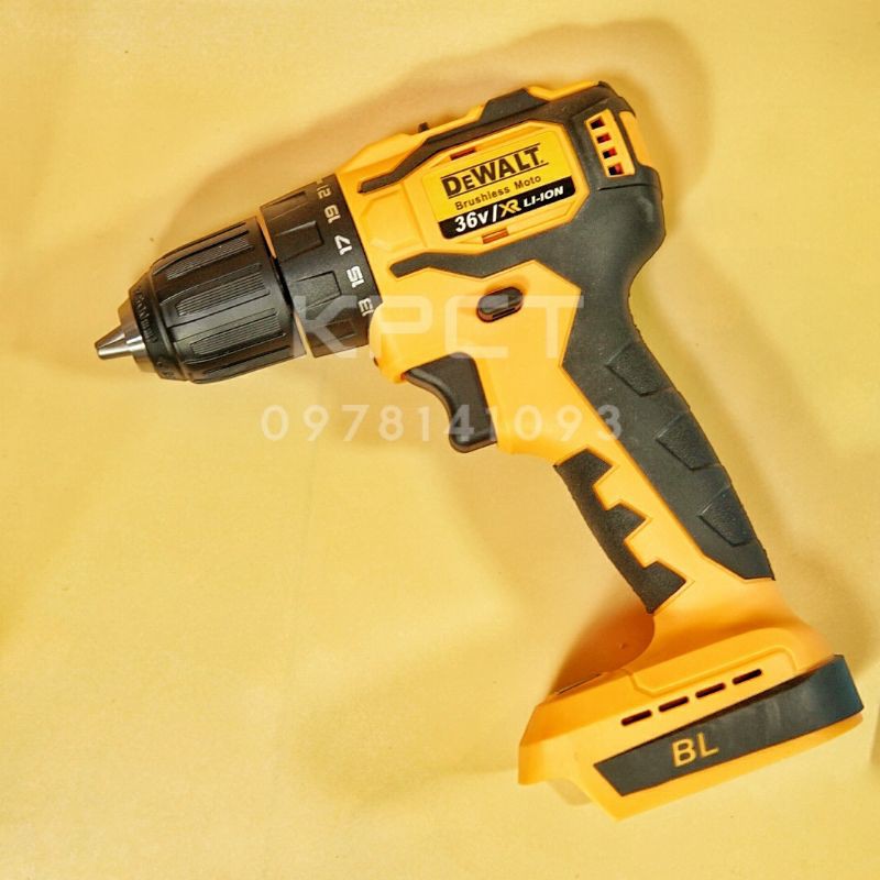 Máy khoan pin DeWalt 36v động cơ không chổi than vòng tua nhanh