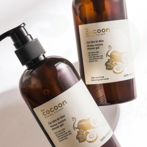 Gel tắm bí đao giảm mụn lưng và sáng da Cocoon 300ml