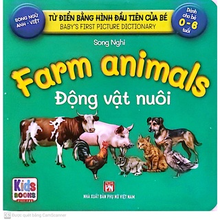Sách - Baby'S First Picture Dictionary - Từ Điển Bằng Hình Đầu Tiên Của Bé - Động vật Nuôi - Farm AniMals (Bìa Cứng)