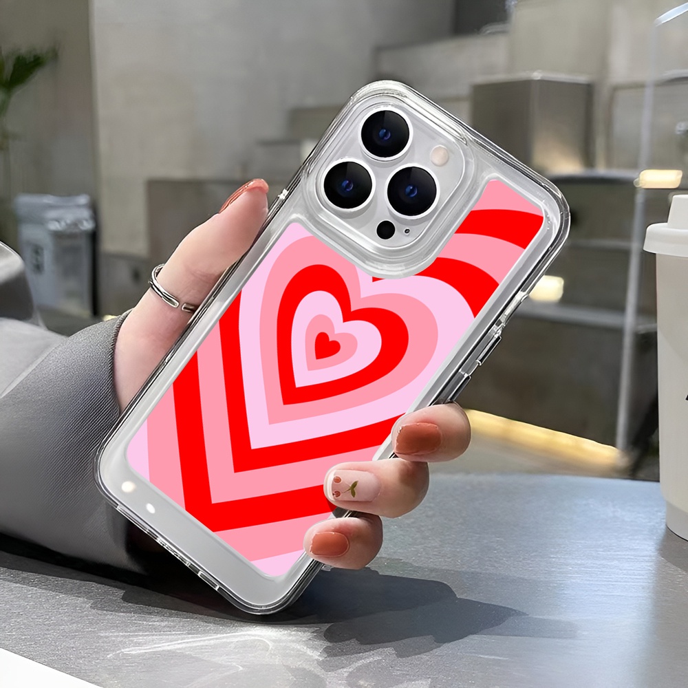 Ốp Điện Thoại Trong Suốt Họa Tiết Trái Tim Cho iphone 14 Pro Max Plus 13 11 12 7Plus X XR XS Max