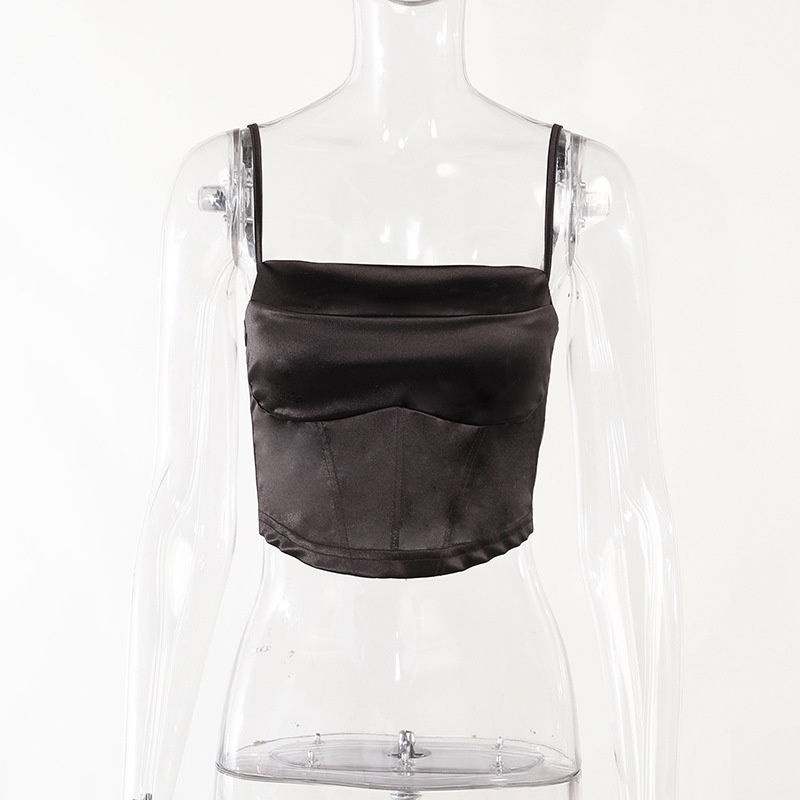 Áo Tank Top Trễ Vai Màu Trơn Thiết Kế Sành Điệu Cho Nữ