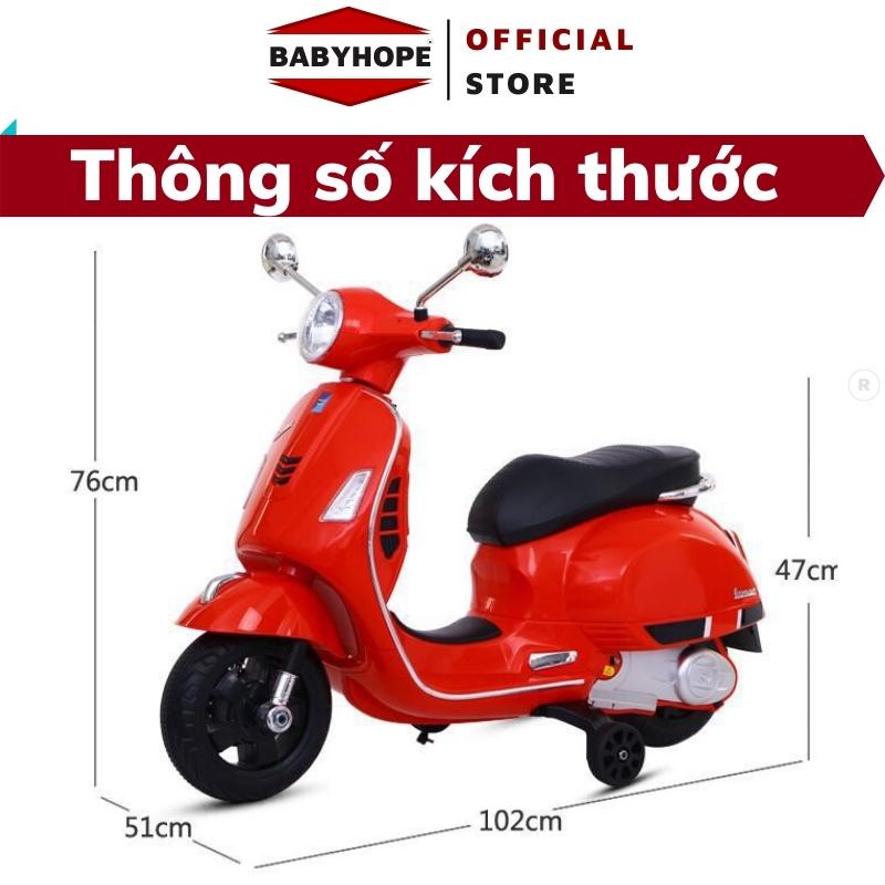 Xe Máy Điện Trẻ Em Vespa Dành Cho Bé Gái Từ 2-8 Tuổi Cực Đẹp BABYHOPE