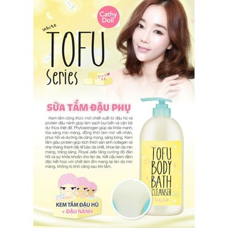 Huonglam 01 chai sữa tắm đậu hủ cathy doll white tofu body bath cleanser 750ml thái lan 20 mhb