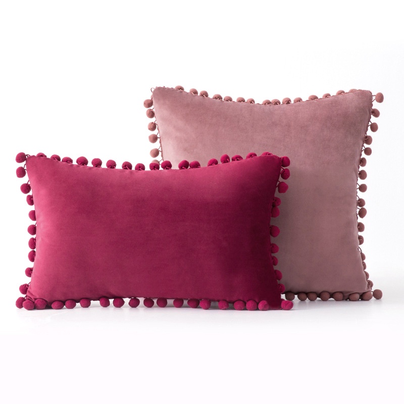 Vỏ Bọc Gối Sofa Hình Vuông Bằng Nhung Kèm Bóng Khóa Kéo Độc Đáo Trang Trí Nhà Cửa Ốp