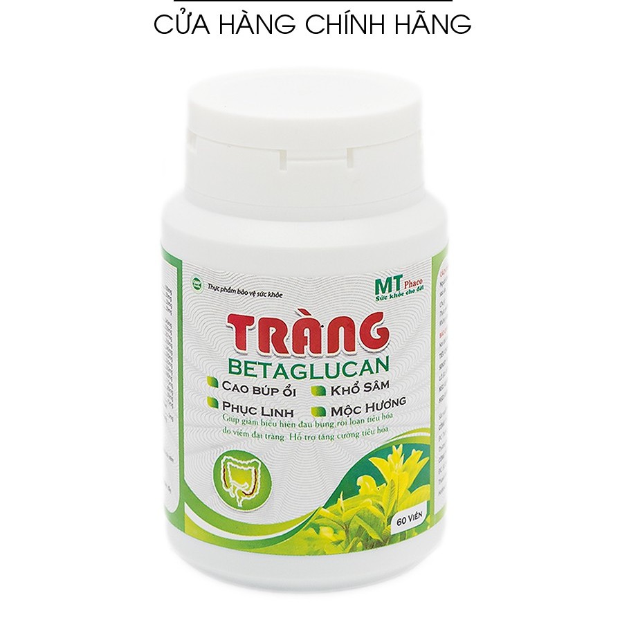 Viên uống Tràng Betaglucan giảm đau viêm đại tràng - Hộp 60 viên