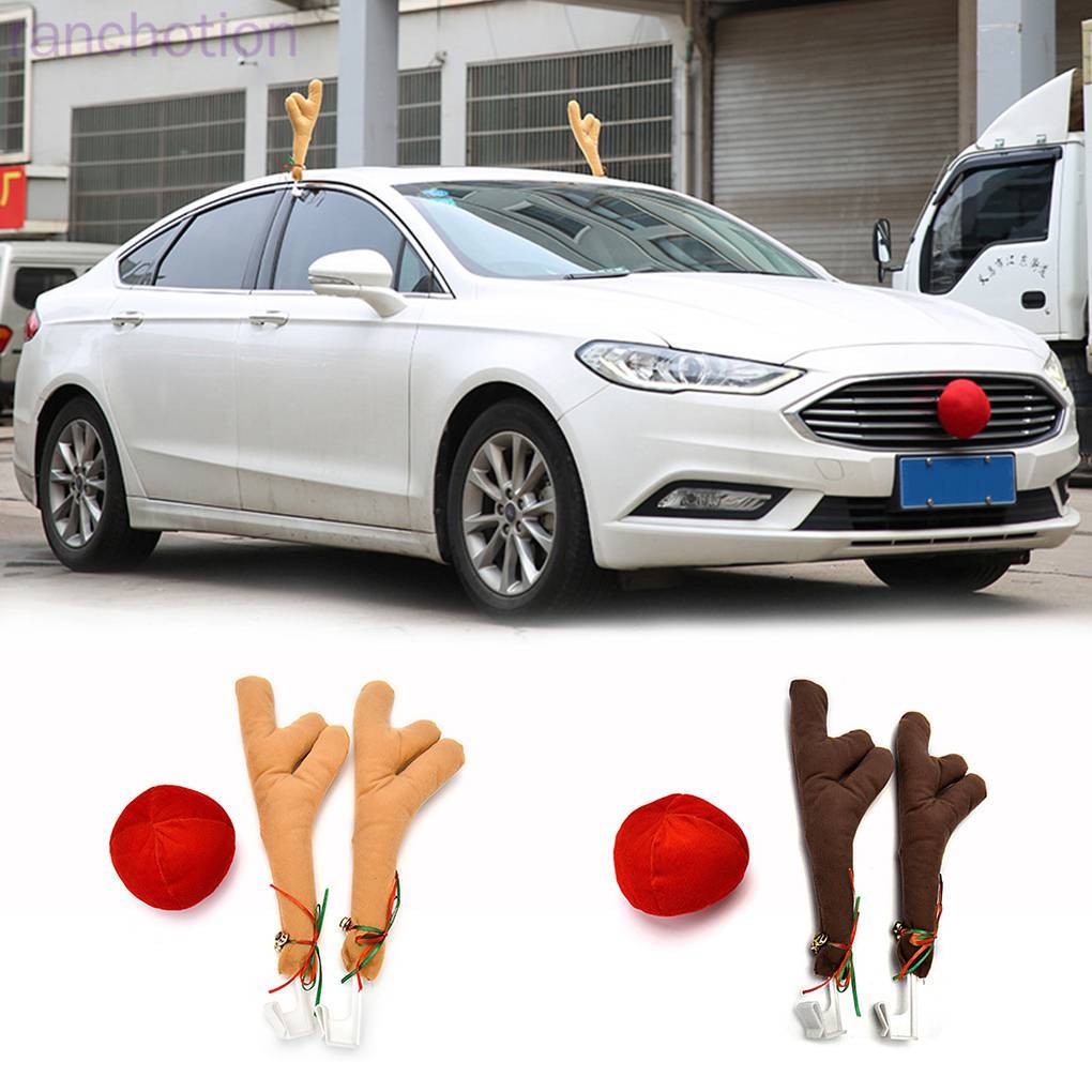 Phụ Kiện Sừng Tuần Lộc Trang Trí Giáng Sinh Cho Xe Hơi