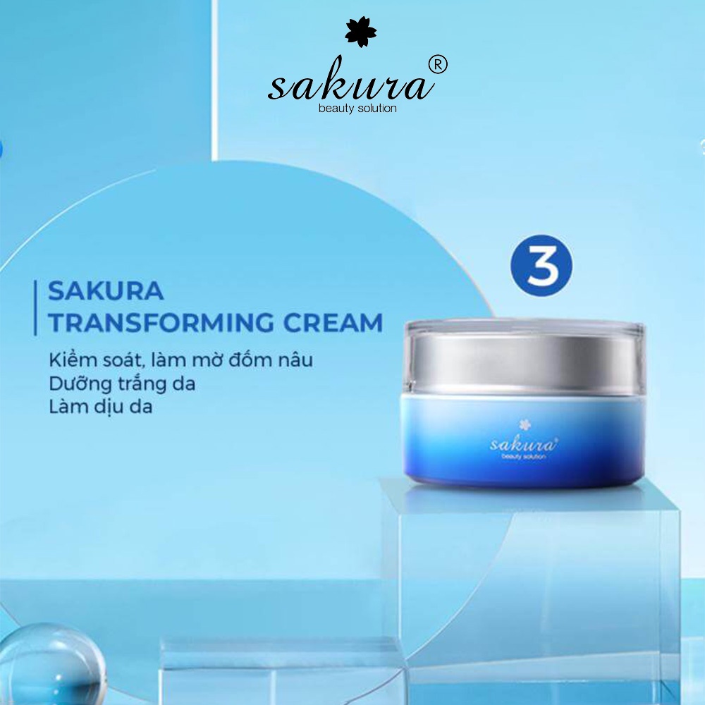 Kem làm mờ nám tàn nhang Sakura Transforming Cream 30g