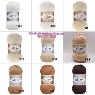 Combo 10 cuộn sợi hè Alize Diva Thổ Nhĩ Kì