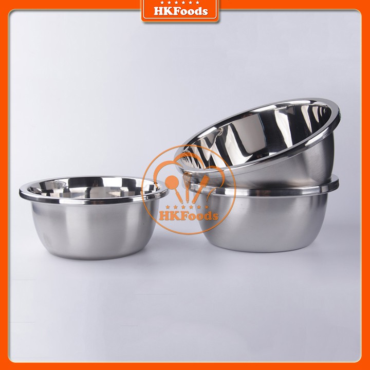 Tô trộn inox / Âu trộn Inox đế phẳng 20-22-24cm