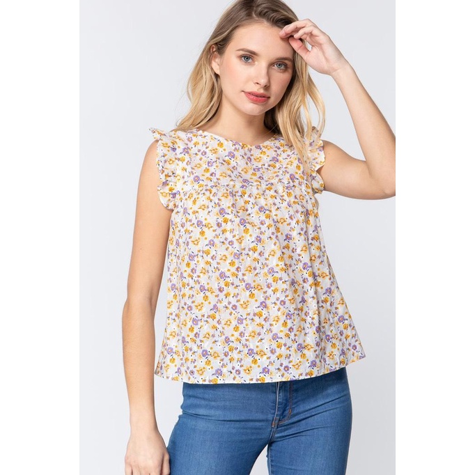 Áo thô thêu babydoll Active usa