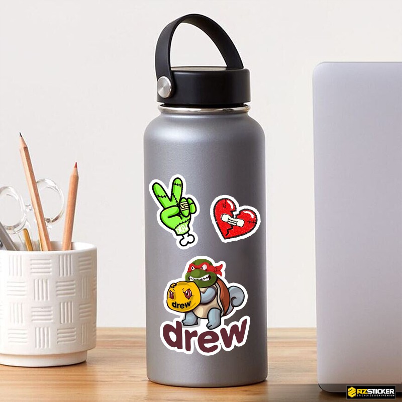 Sticker Chủ Đề Drew House Chống Thấm Nước Cắt Sẵn | STK81 | Hình Dán Sticker Mũ Bảo Hiểm Điện Thoại Laptop Bình Nước