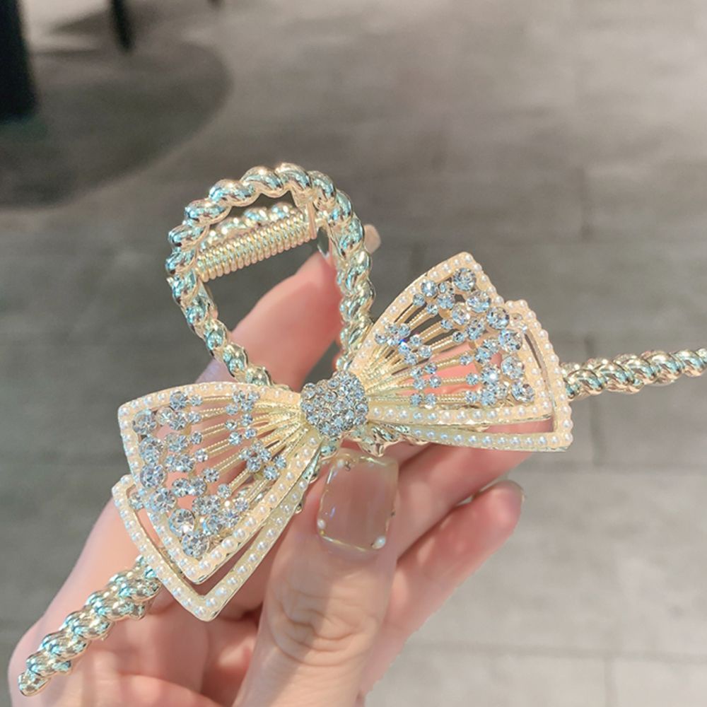 Kẹp tóc hình nơ cỡ lớn bằng hợp kim phong cách Hàn Quốc thời trang cho nữ