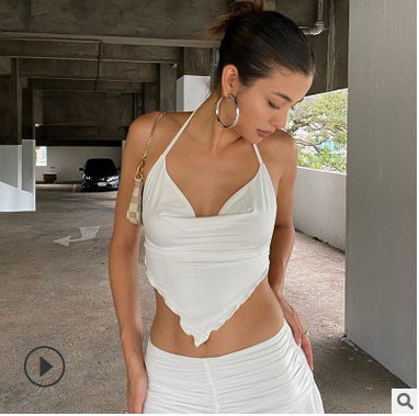 Áo Yếm Nữ Cộc Tay Hở Lưng Quyến Rũ