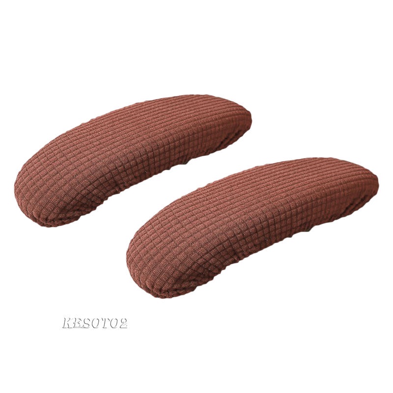 Set 2 Vỏ Bọc Tay Vịn Ghế Ngồi Văn Phòng Co Giãn Màu Đen