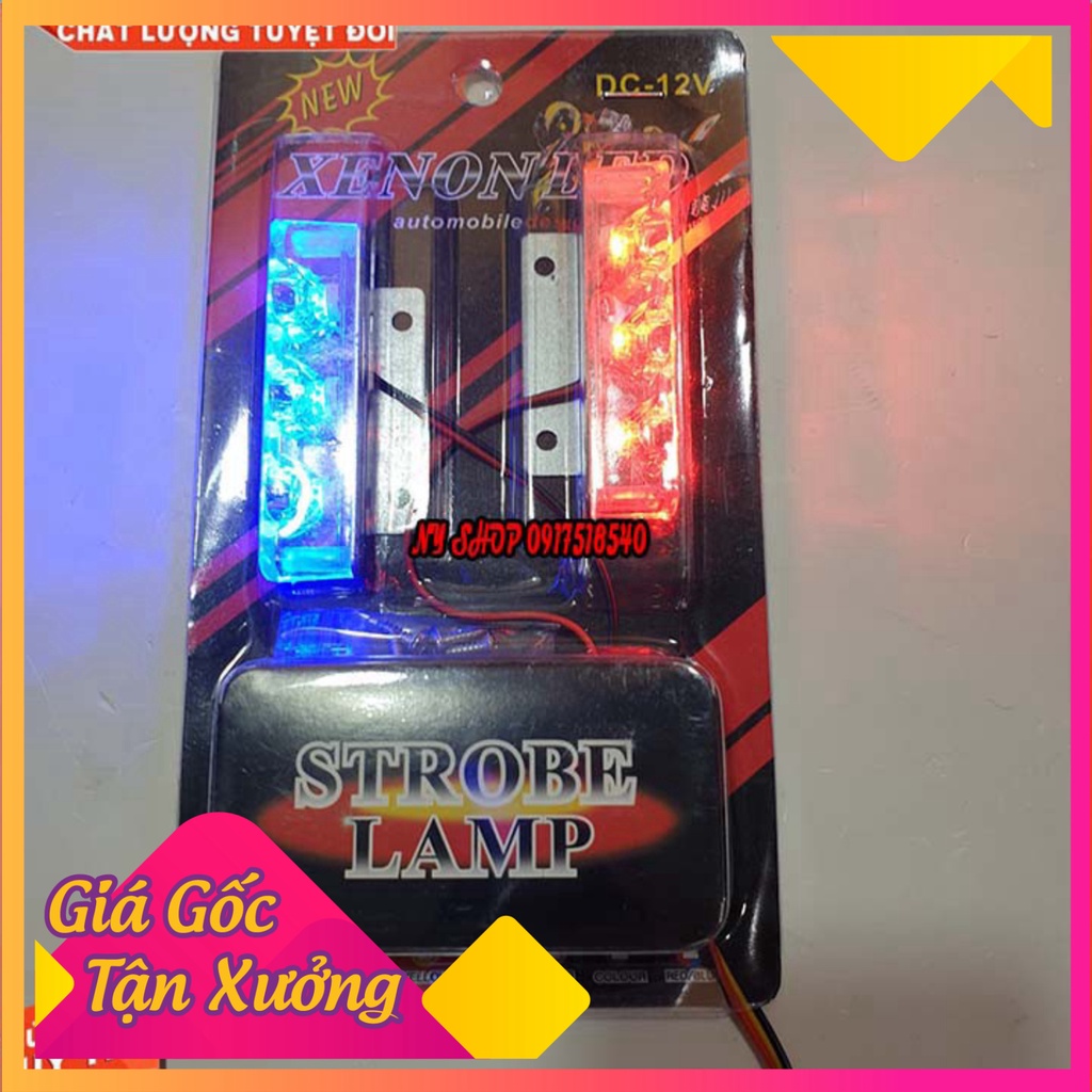 ĐÈN CHỚP CẢNH SÁT ( 1 VỈ 2 CẶP)  (Ảnh Sp thật)