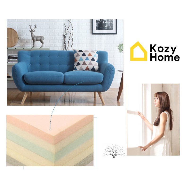 Ghế Sofa Đôi  KOZY HOME Cao Cấp Sang Trọng - Kiểu Dáng Hiện Đại - Chất Liệu Nỉ Cao Cấp - Bảo Hành 1 Đổi 1